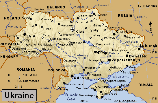 map of ukraine