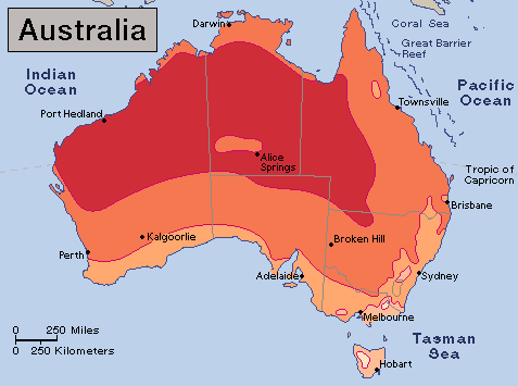 australia jan temps