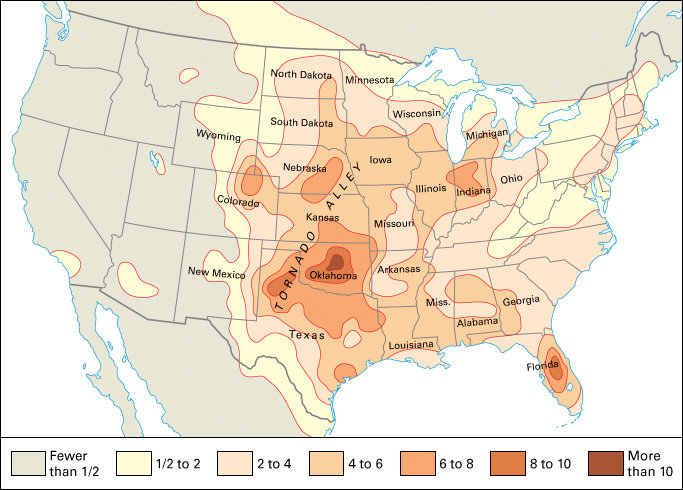 Tornado map