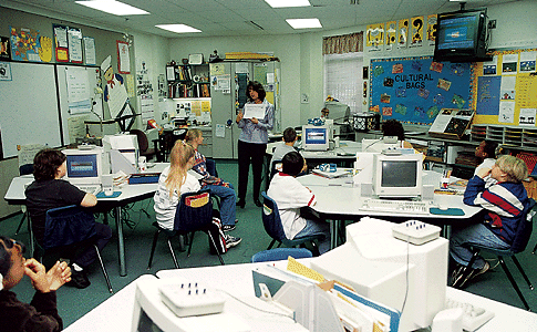 Students in a computer lab