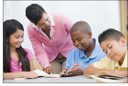 students studying