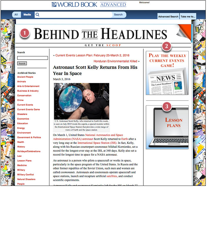World Book Advanced page