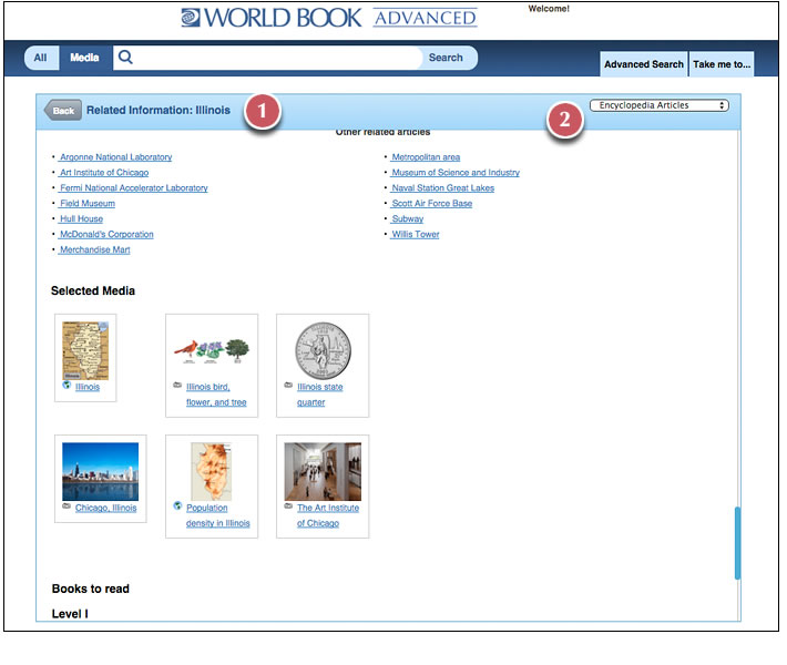 World Book Advanced page