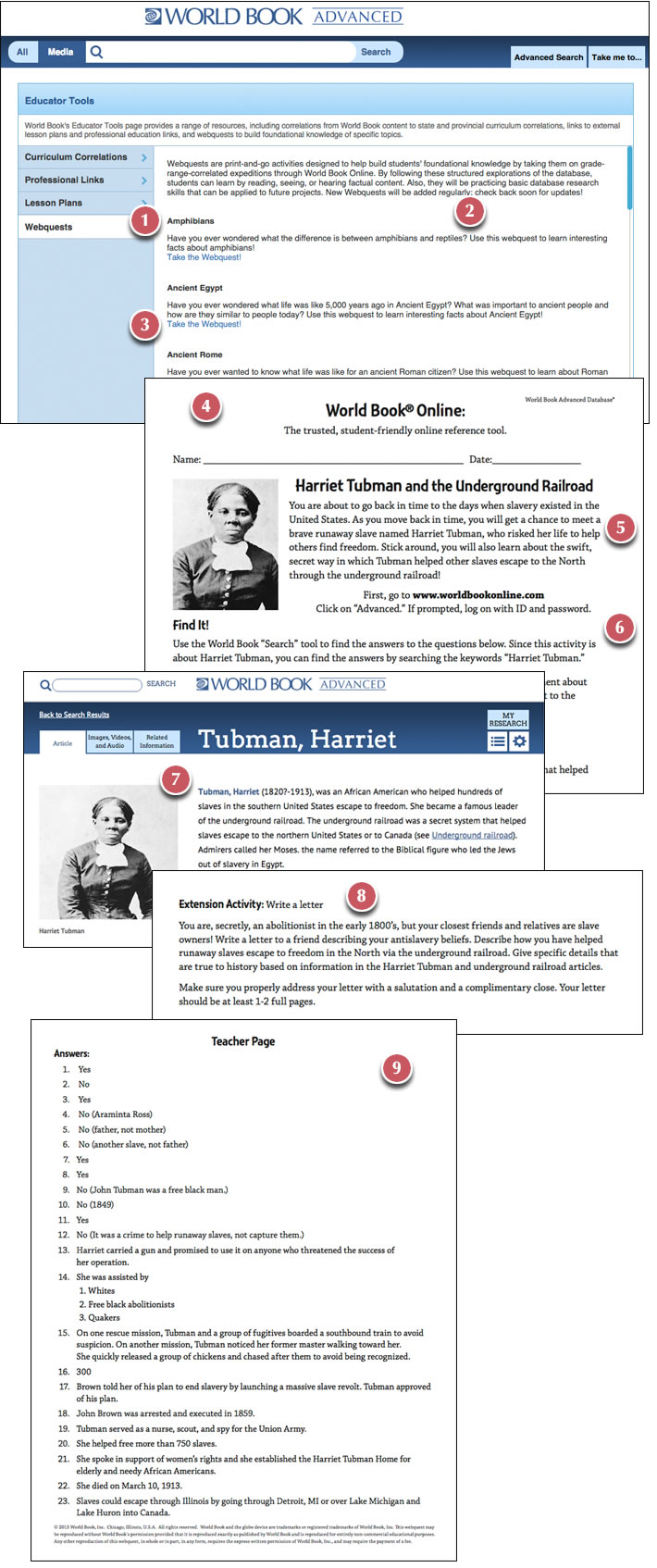 World Book Advanced page