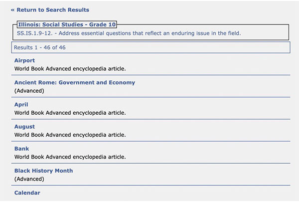 correlating materials list