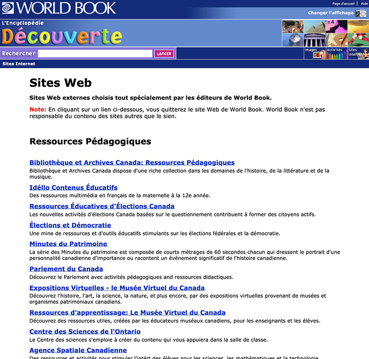 websites list