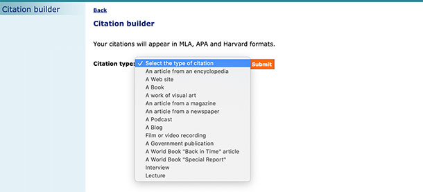 citation type