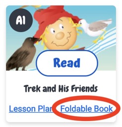 foldable book button