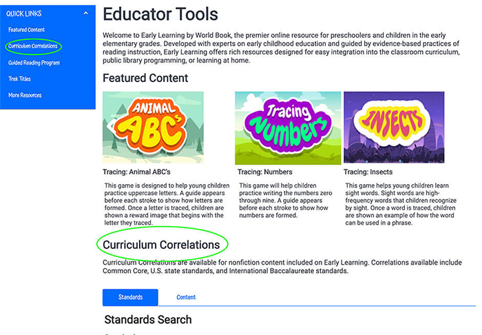 curriculum correlations