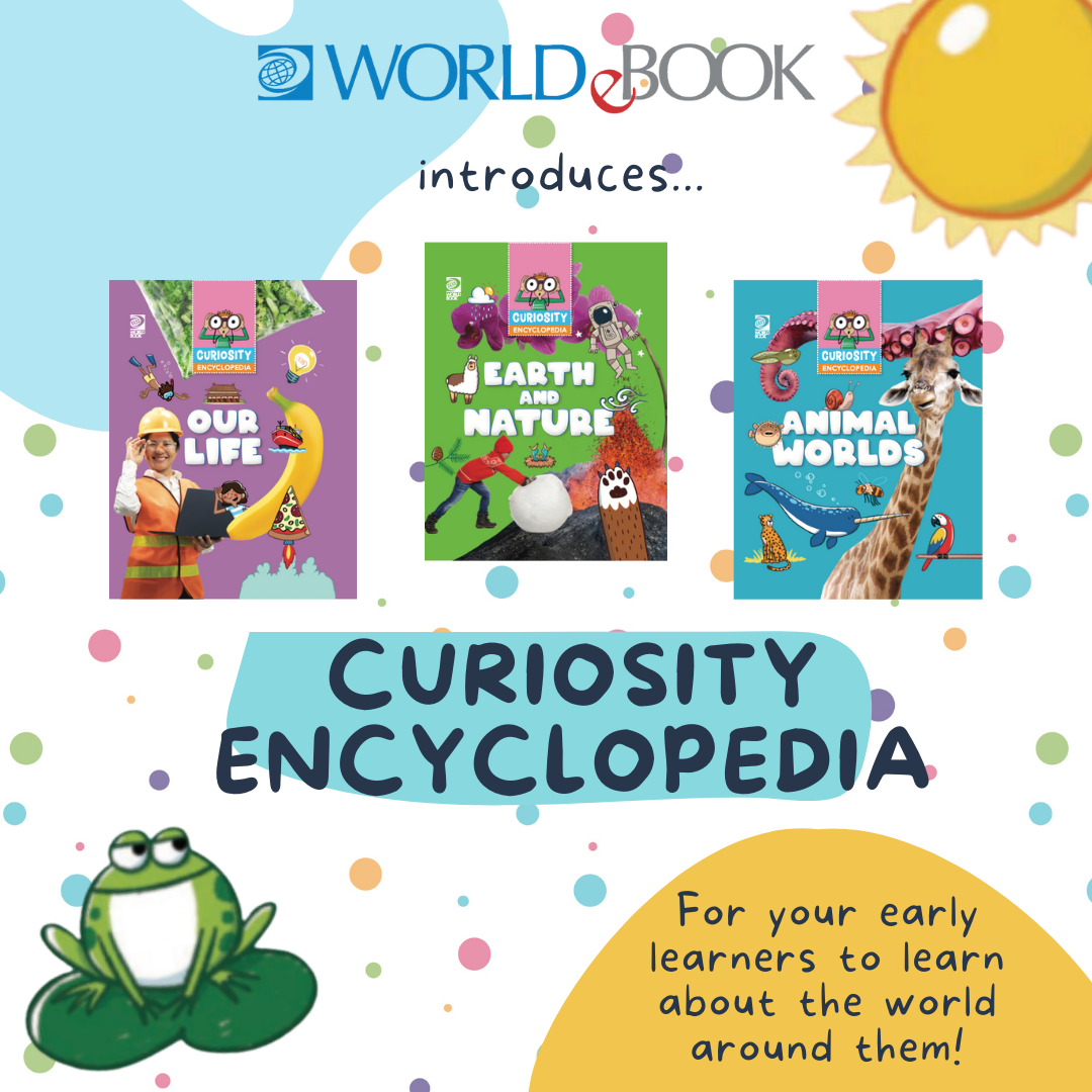 Covers of the 3 Curiosity Encyclopedias