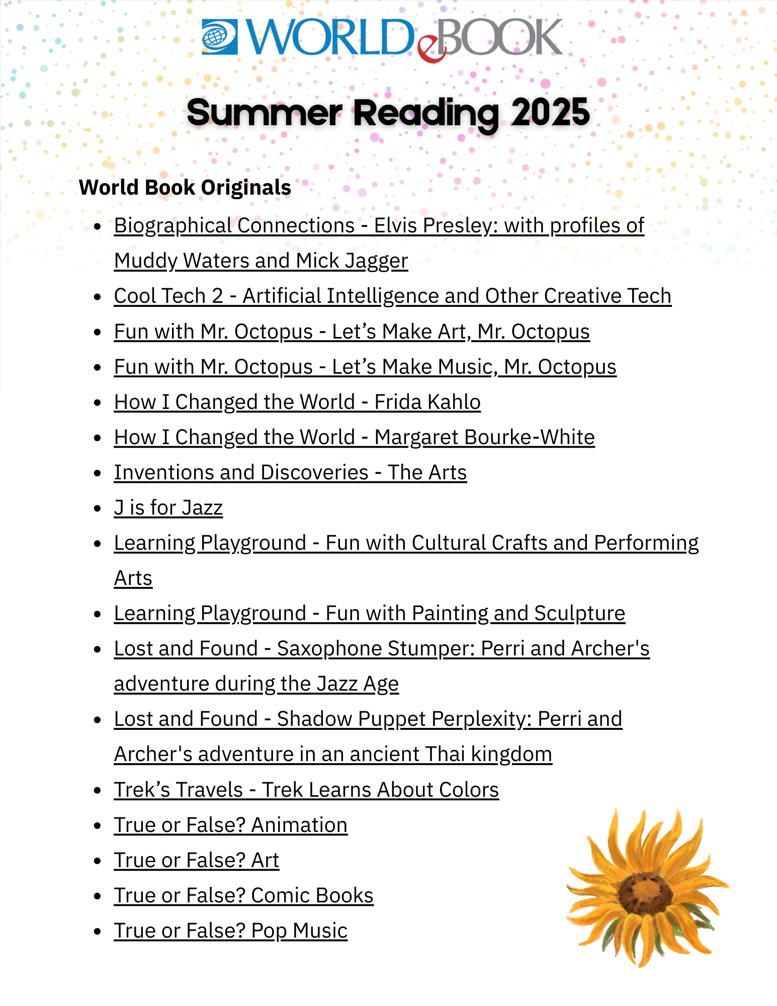 eBook title list