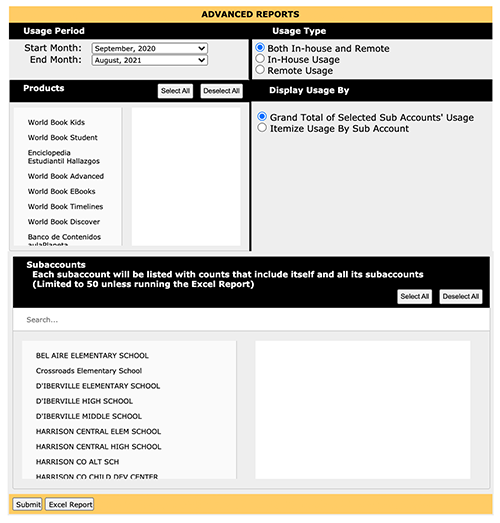 advanced reports