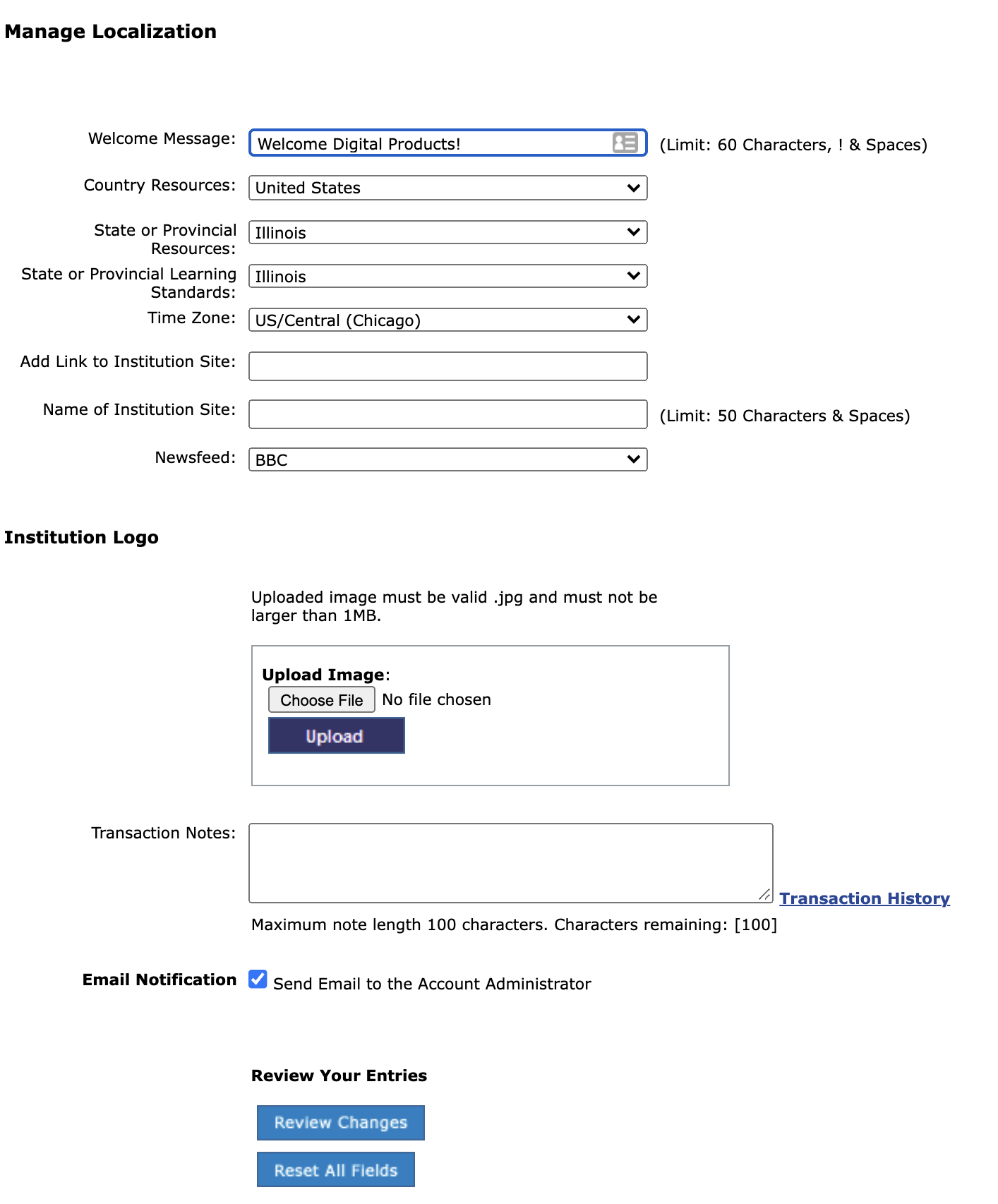 manage localization