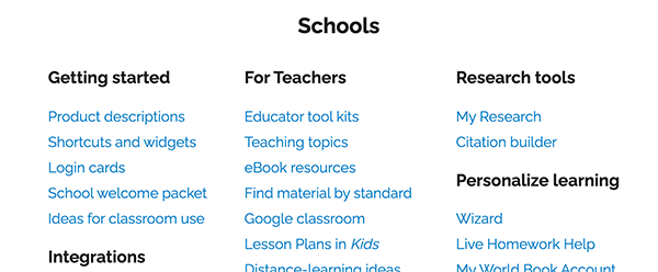 site map schools