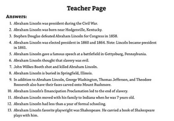 teacher page sample