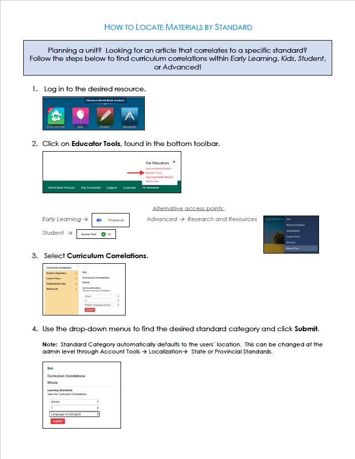 How to Search standards