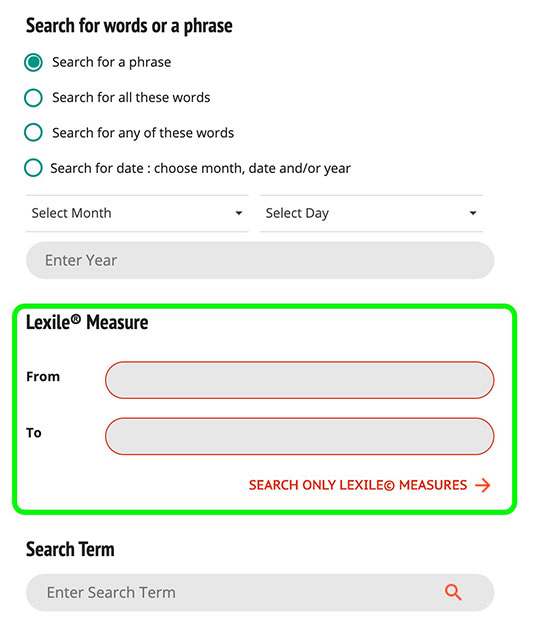 lexile level filter