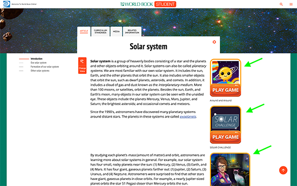 solar system article