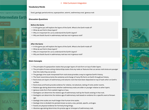 Curriculum integrations
