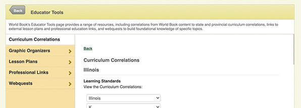 curriculum correlations