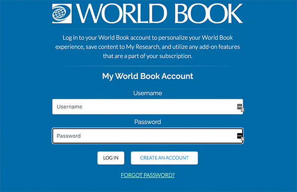 login page