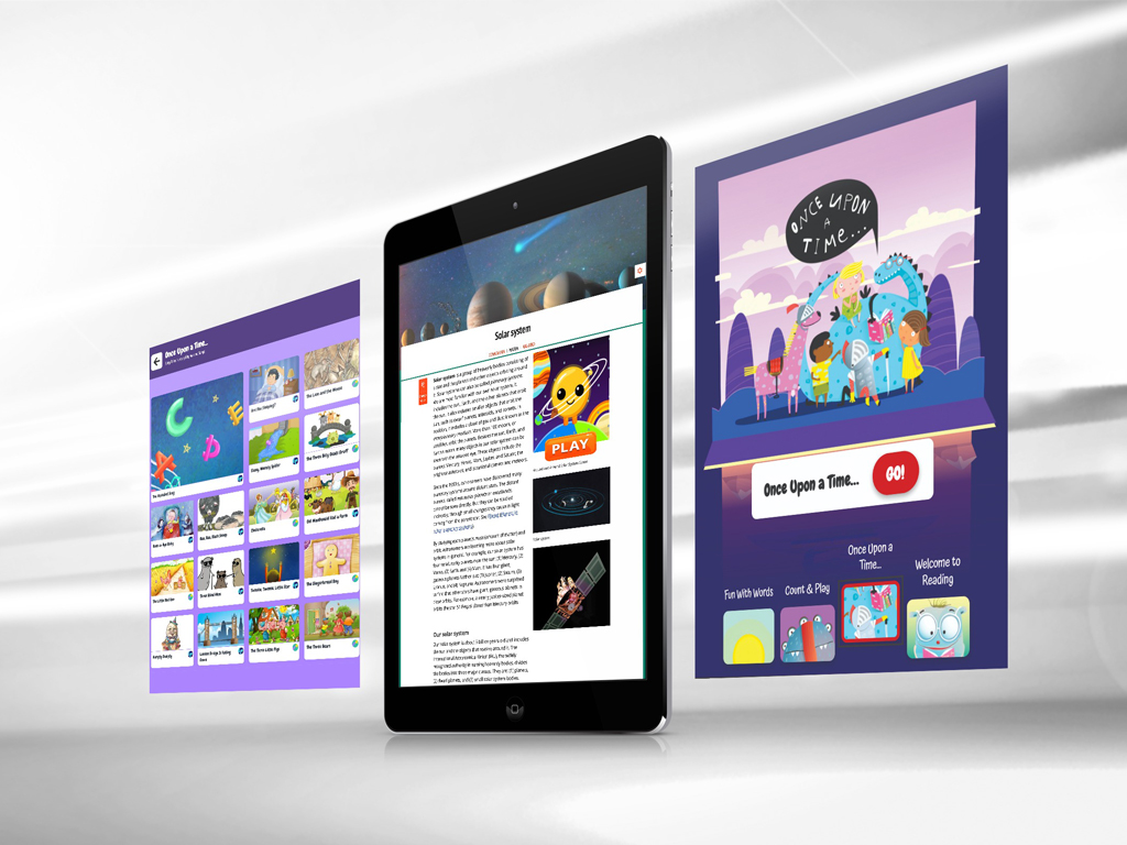 3 tablets showing different features in WBO