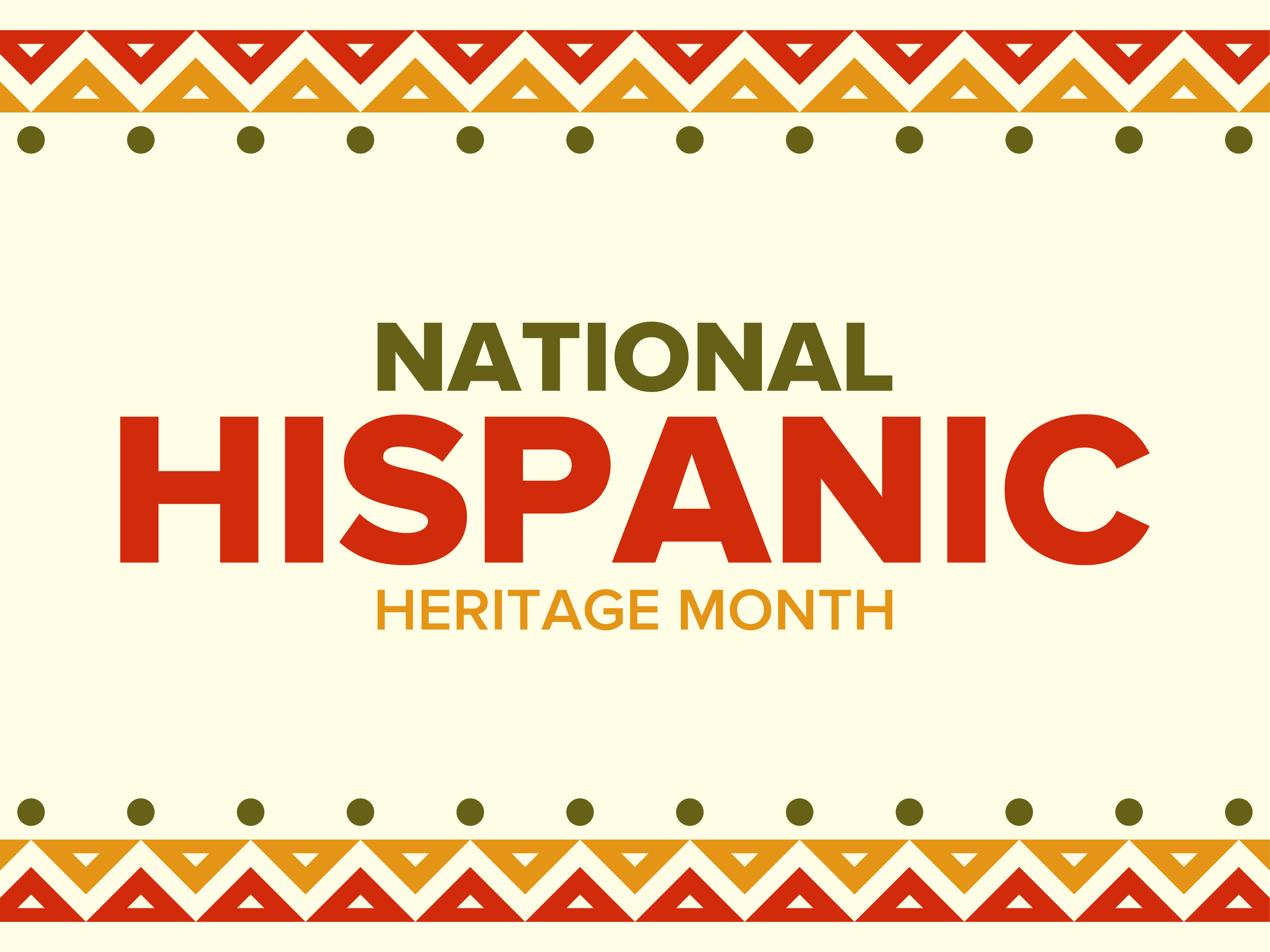 Text that says National Hispanic Heritage Month