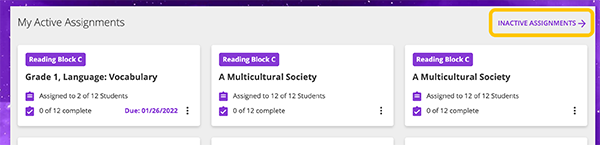inactive assignments