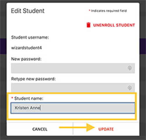 edit information sample