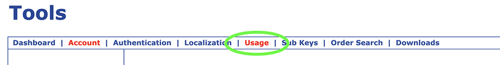 usage reports